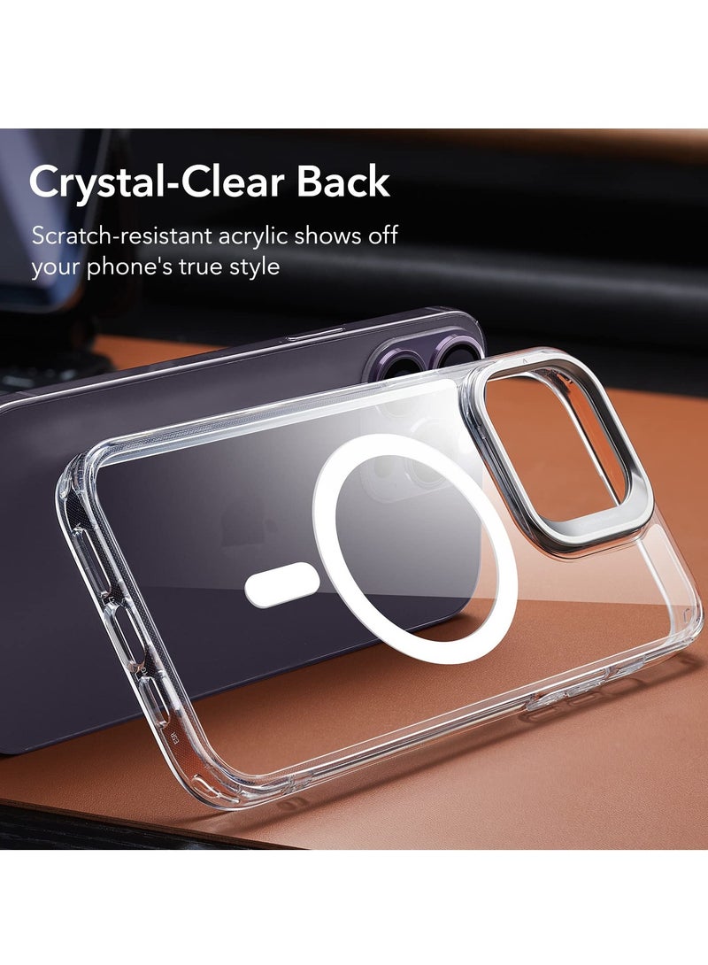 SYOSI Magnetic Phone Case for iPhone 14 Pro Max, Built-in Camera Ring Stand, Shing for Women Girls Phone Case  - Image 3