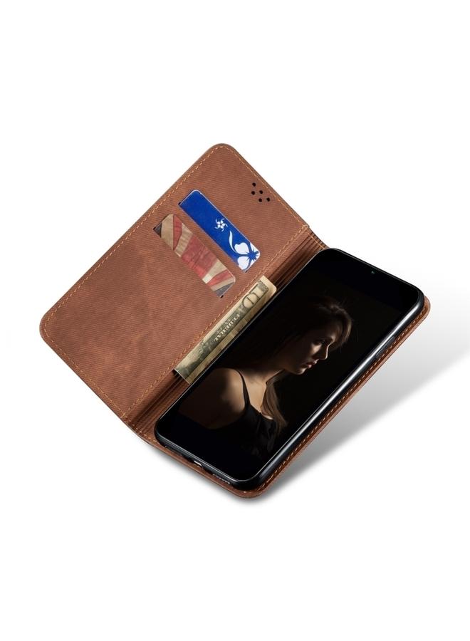 S-TOP Case For Samsung Galaxy M35 5G Denim Texture Casual Style Horizontal Flip Leather Case - Image 4