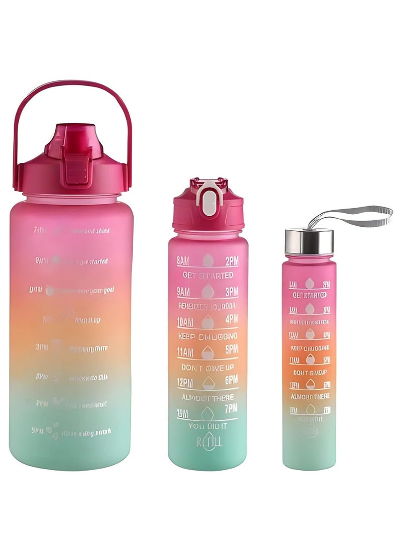 Sports Water Bottles Set of 3, 2000ml+750ml+350ml BPA Free Motivational Sports Water Bottle with Time Capacity Marker Large Gym Cycling Water Bottle Cup Jug for Kids School Fitness - pzsku/ZA841C6288BC5DBE650F6Z/45/_/1723730074/a5a451f7-5cde-426d-b61a-2447936f82f6