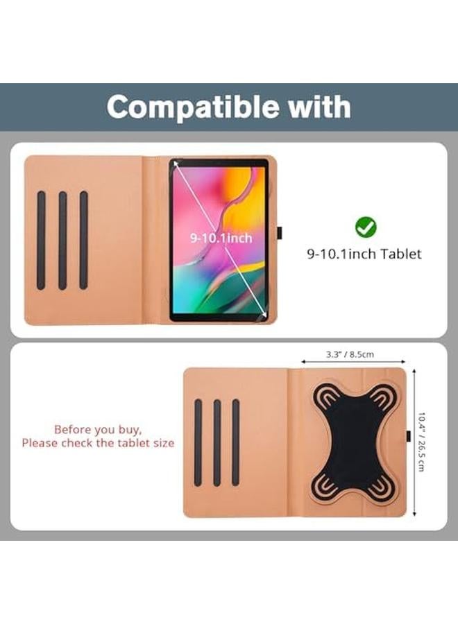 Procases 9" 10.1" Universal Tablet Case Protective Cover Stand Folio Case For 9 10 10.1 Inch Android Touchscreen Tablet With 360 Degree Rotatable Kickstand And Multiple Viewing Angles Black - Image 2