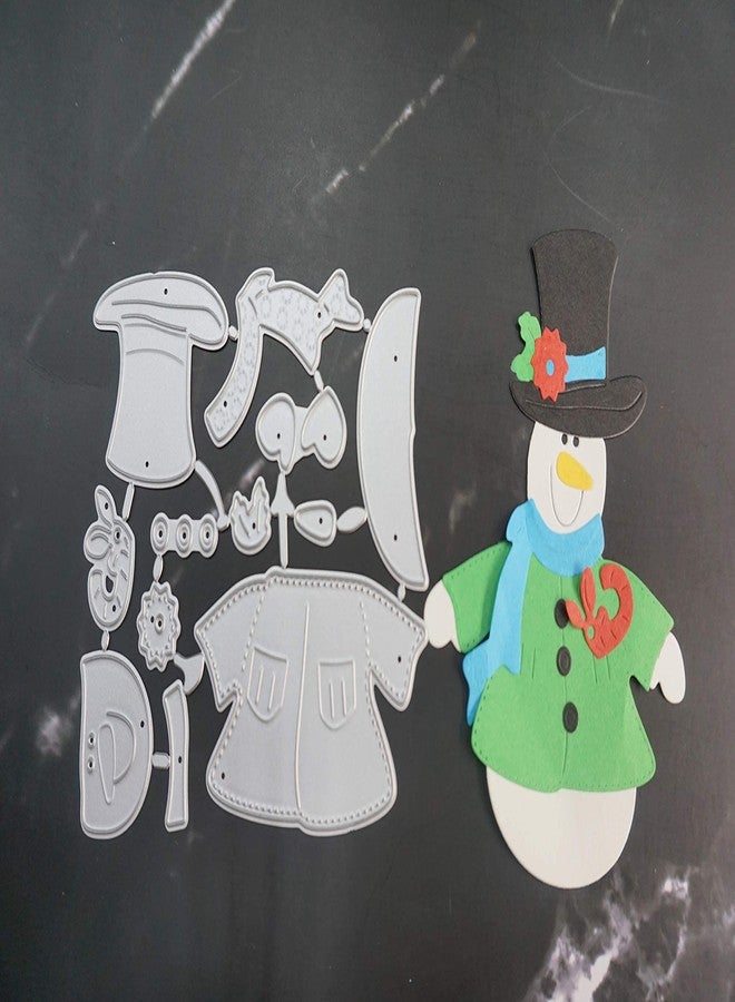 ABTOLS Metal Snowman with A Scarf Cutting Dies and Christmas Snowman Die Cuts Embossing Stencils Template Mould for Card Scrapbooking and DIY Craft Album Paper Card Decor - Image 2