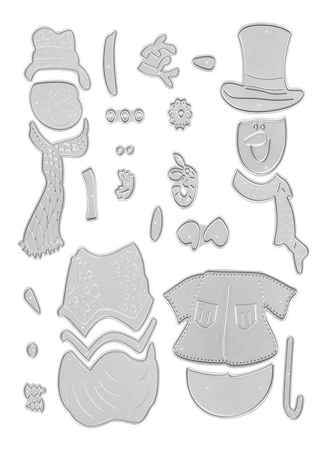 ABTOLS Metal Snowman with A Scarf Cutting Dies and Christmas Snowman Die Cuts Embossing Stencils Template Mould for Card Scrapbooking and DIY Craft Album Paper Card Decor - Image 1
