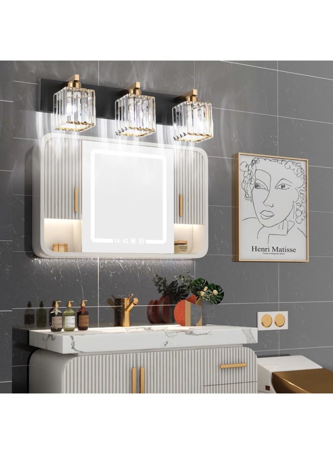 Aipsun Crystal Vanity Light Bathroom Lighting Fixtures 3 Light Modern Vanity Lighting Fixtures (Exclude Bulb) - Image 5