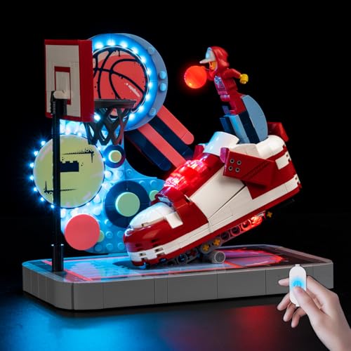 BrickSoul Light Up Kit Compatible with Lego Nike Dunk Trickshot 43021 Building Set Upgrade Wired Dimmable Lighting Accessories for Nike Dunk Fans Gift for Lego Fans Not Included 43021 Model - Image 1