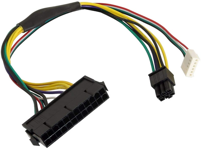 Longdex 30cm/11.8 Inch 24-Pin to 6-Pin 18AWG ATX PSU Power Supply Adapter Cable for HP Z230 Z220 SFF Motherboards - Image 2