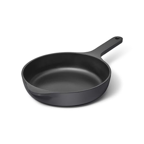 Caraway Cast Iron Skillet 8 Enameled Cast Iron Pan With 3 Layer Enamel Coating No Seasoning Required Compatible With All Stovetops Free From Forever Chemicals Charcoal - Image 1