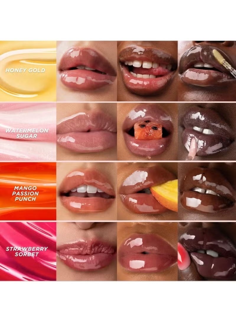 Gisou Honey Infused Hydrating Lip Oil, Nourishing Lip Moisturizer for Dry Lips, High Shine, Smooth Finish, Sheer Pinky Red Shade, Juicy Strawberry Scent, Strawberry Sorbet, 8ml - Image 3