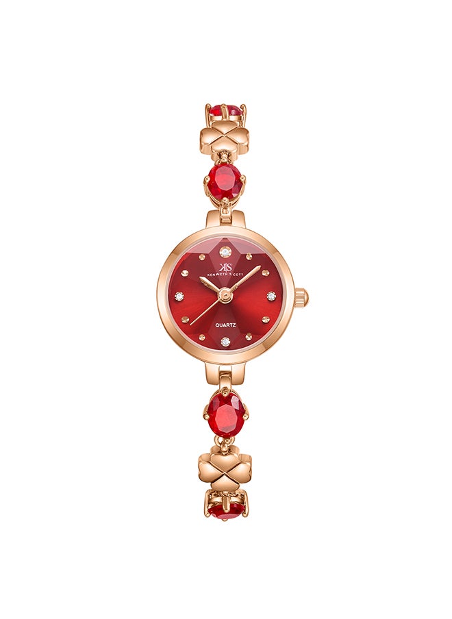KENNETH SCOTT Women's Analog Round Shape Stainless Steel Wrist Watch K23541-KBRR - 24 Mm  - Image 1