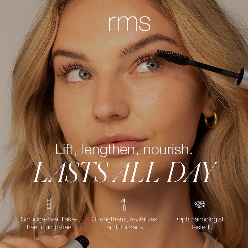 RMS Beauty ماسكارا RMS بيوتي سترايت أب لتكثيف الرموش - سوداء، تركيبة لتطويل وتكثيف الرموش، ببتيدات مغذية، مقاومة للماء، نباتية وخالية من القسوة، 8 مل - Image 2