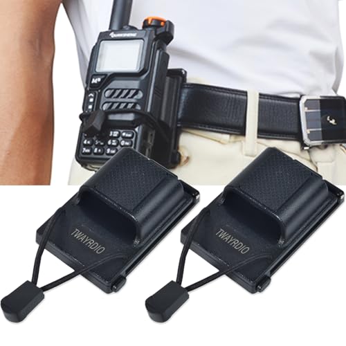 TWAYRDIO 2Pack Radio Holster for Duty Belt up to 0.16" Thick, Radio Holder Law Enforcement Gear Holder for Motorola BaoFeng Kenwood Midland Harris Two Way Radios Walkie Talkies - Image 1