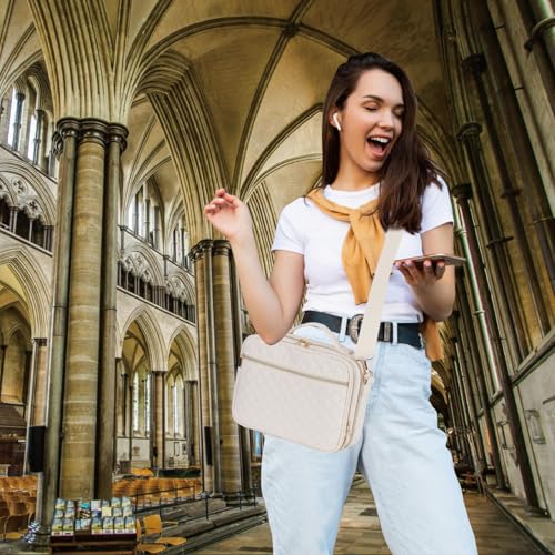 Bunnychill 2 Compartment Bible Cover for Women,Large Bible Case with Handles Shoulder Strap,Carrying Bible Bag Scripture Case Church Bag Bible Protective with Pocket - Image 2