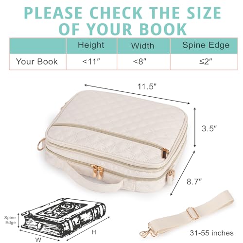 Bunnychill 2 Compartment Bible Cover for Women,Large Bible Case with Handles Shoulder Strap,Carrying Bible Bag Scripture Case Church Bag Bible Protective with Pocket - Image 5