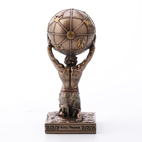 Veronese Design 3 3/4 Inch Atlas Greek Titan Bearer of The Sky Resin Hand Painted Bronze Finish Miniature Figurine - Image 5