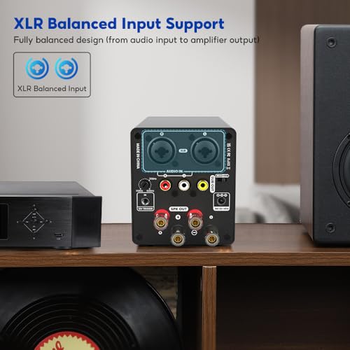 AIYIMA A70 Balanced Stereo Amplifier with PFFB,TPA3255 2 Channel Class D Amp for Desktop Home Theater Bookshelf Speaker,with XLR&RCA Inputs&Trigger Input (A70 + DC48V 5A Power Adapter) - Image 5