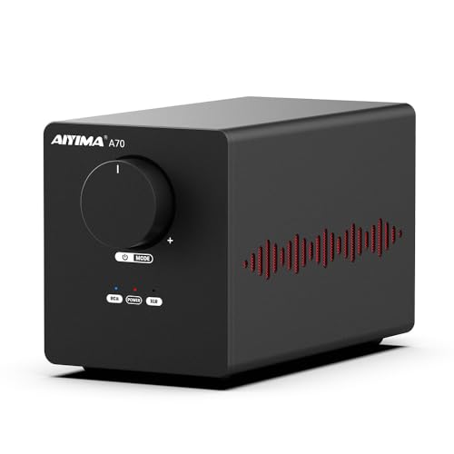 AIYIMA A70 Balanced Stereo Amplifier with PFFB,TPA3255 2 Channel Class D Amp for Desktop Home Theater Bookshelf Speaker,with XLR&RCA Inputs&Trigger Input (A70 + DC48V 5A Power Adapter) - Image 1