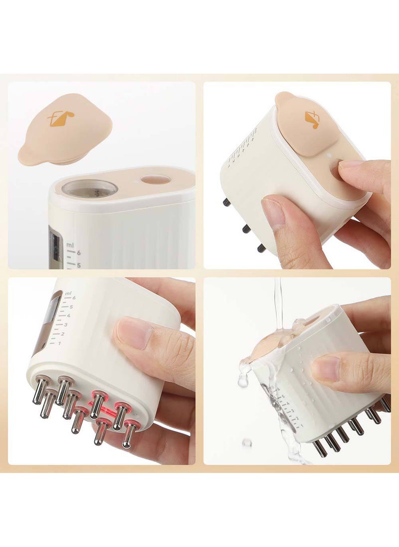 Electric Massage Brush Head Scalp Massager Hair Growth Oil Serum Comb Waterproof Head Scratcher Regrowth Hair Treatment With Red Light Therapy