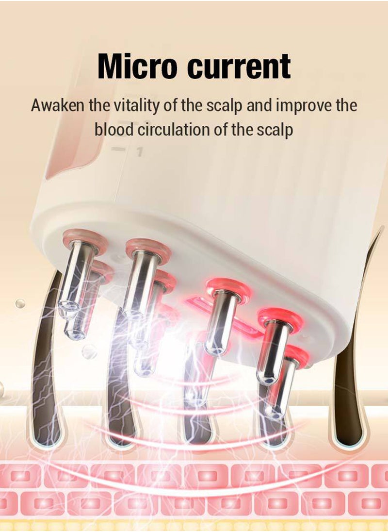 Electric Massage Brush Head Scalp Massager Hair Growth Oil Serum Comb Waterproof Head Scratcher Regrowth Hair Treatment With Red Light Therapy