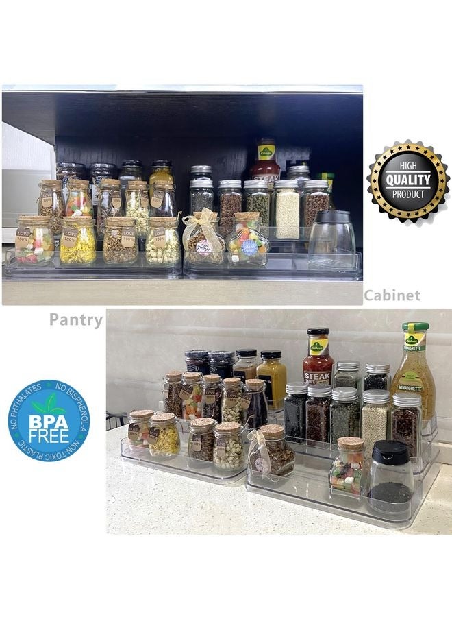 HOMESTAR Perfume Organizer - 1 Pack Three-Tiered Shelf - Perfume Lotion Skincare Stand, Spice Vitamins Medicine Bottles Holder,Sturdy Clear Rack for Kitchen Bathroom Countertop Cabinet Storage - Image 5