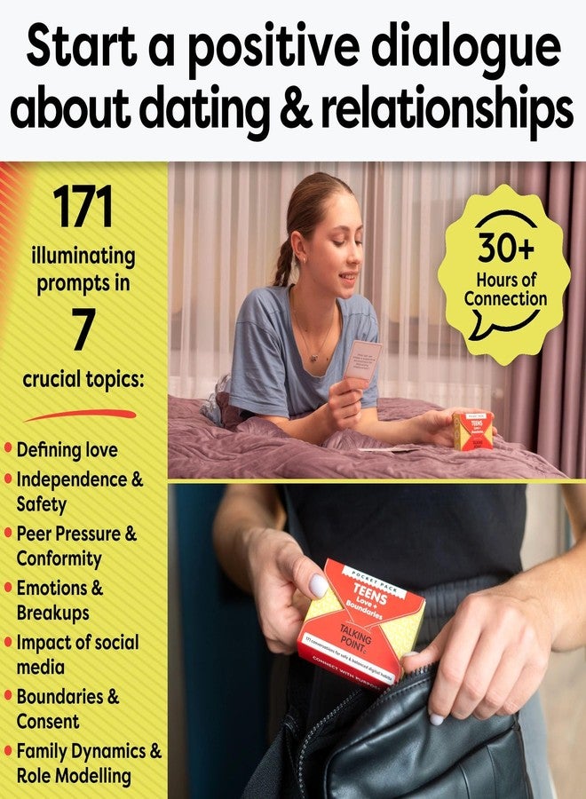 TALKING POINT CARDS 171 Engaging Prompts for Parents & Teens - Build Stronger Relationship - Foster Healthy Conversation on Love, Consent, & Relationships – Help Parents Support Teens through Dating, Boundaries & Respect - Image 4