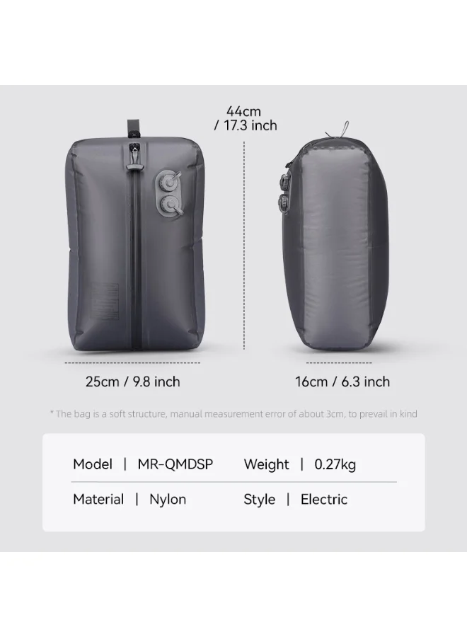 MARK RYDEN MARK RYDEN Electric Compression Vacuum Travel Bag | Motorized Vacuum Organizer for Clothes, Waterproof Nylon, Save Space for Suitcase, Backpack and Carry on (Two-row automatic)
