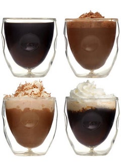 Ozeri Moderna Artisan Series Double Wall Beverage And Espresso Shot Glasses 2Ounce Set Of 4  - Image 1