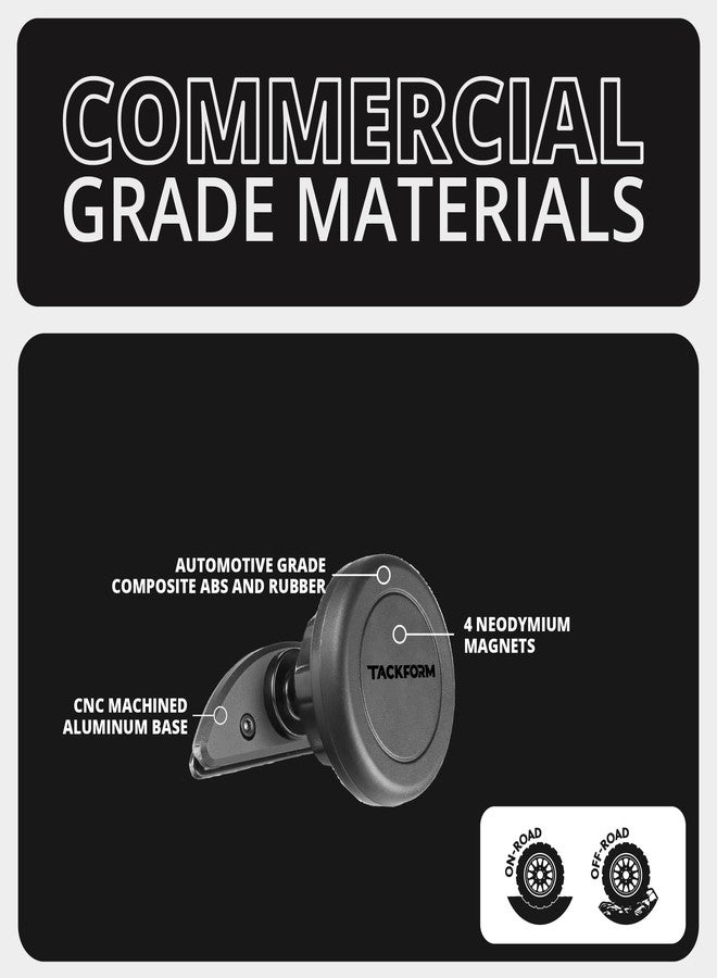Tackform Link Vent Mount Universal Magnetic Phone Holder Compatible with 2018-2023 Jeep Wrangler JL, 4XE, and Gladiator JT | Billet Aluminum Base, No-Slip, Short Reach | NOT Compatible with MagSafe - Image 5