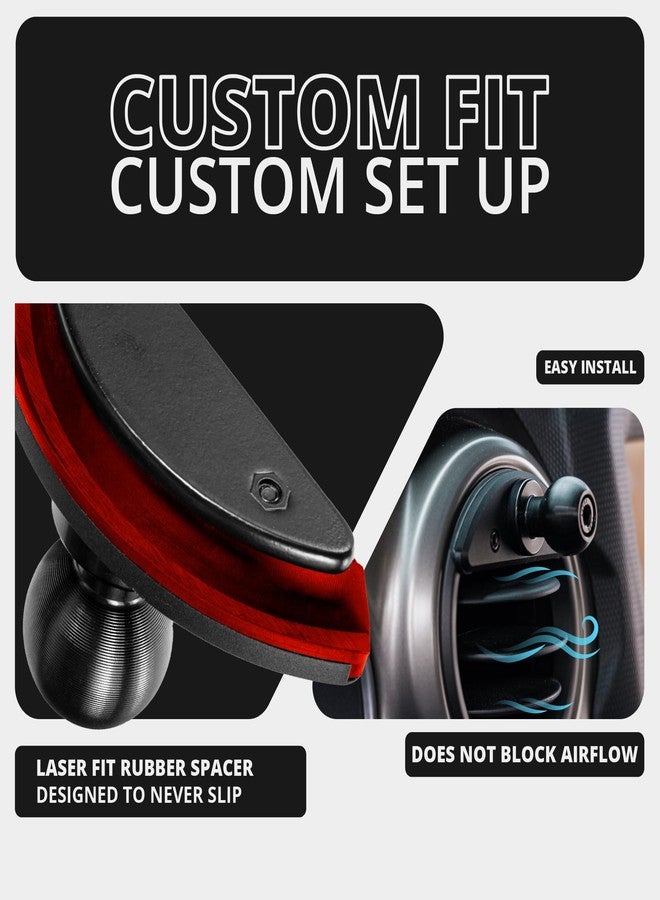 Tackform Link Vent Mount Universal Magnetic Phone Holder Compatible with 2018-2023 Jeep Wrangler JL, 4XE, and Gladiator JT | Billet Aluminum Base, No-Slip, Short Reach | NOT Compatible with MagSafe - Image 4