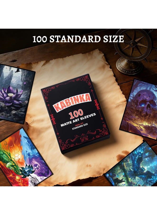 Kabinka أكمام بطاقات KABINKA MTG - عبوة 100 حجم قياسي بواجهة شفافة ونهاية غير لامعة مع بومة، أكمام متميزة للعبة ماجيك: ذا جاذرينغ TCG - Image 4