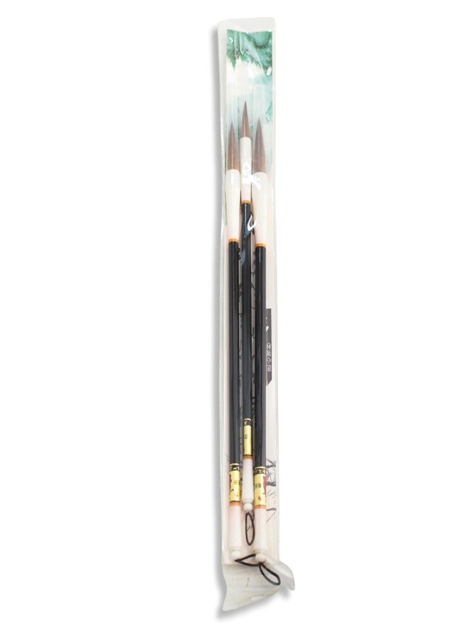 ArtRight Chinese Calligraphy Brush- Set of 3pcs(Small, Medium, Large), Traditional Sumi Ink Brushes for Drawing, Painting, Watercolor Ink Art, Extra Fine Brush Set for Students & Beginners, Multicolor - Image 5