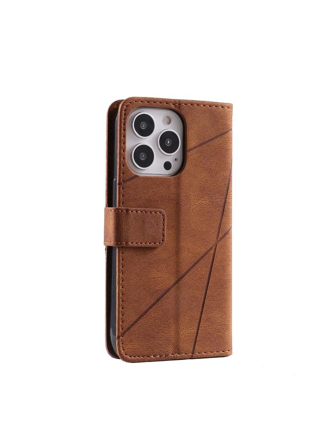 S-TOP Case For iPhone 13 Pro Skin Feel Splicing Horizontal Flip Leather Phone Case - Image 3
