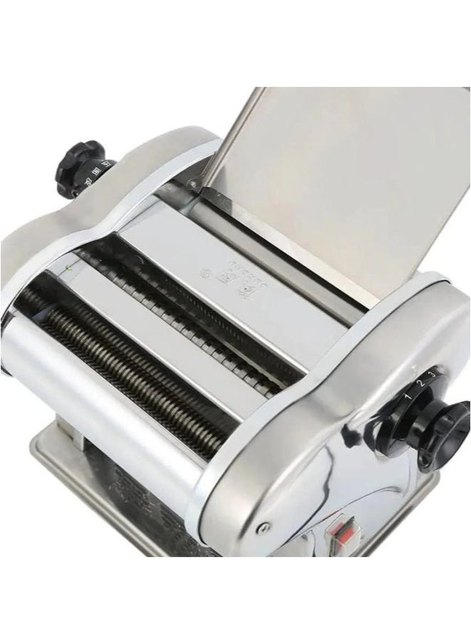 135W Electric Pasta Maker Machine, Stainless Steel Noodle Roller and Dough Press with Adjustable 1-4mm Cutter for Homemade and Commercial Use, Automatic Spaghetti Maker  - Image 4