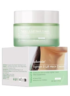 lakerain 50ml Tighten Lift Neck Cream with Hyaluronic Acid and Caffeine Anti Aging Neck Cream for Tightening Firming Smooth Fine Lines and Wrinkles Moisturizing Nourishing Neck Firming Cream Tighten Skin and Neck Lift Cream  - Image 1