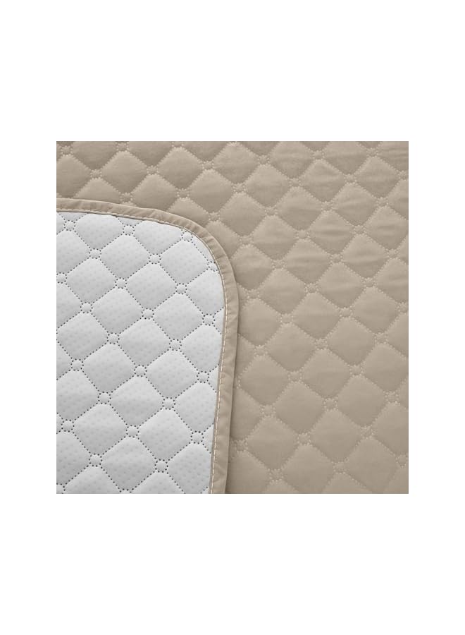 The Bros حصيرة أريكة مقاومة للماء، 3+1+1، 3 مقاعد 180x180 سم، 1 مقعد 60x130 سم - حصيرة أريكة واقية، مقاومة للماء للأثاث المنزلي - كاكي - Image 2