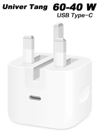 شاحن USB-C سريع 40 واط، محول طاقة ديناميكي بقدرة قصوى 60 واط، شاحن جداري PD 3.0 فائق السرعة لأجهزة iPhone 17 Pro Max/17 Air/16/15 و iPad و Samsung Galaxy S24/S23 وجميع أجهزة USB-C – أبيض - view 2