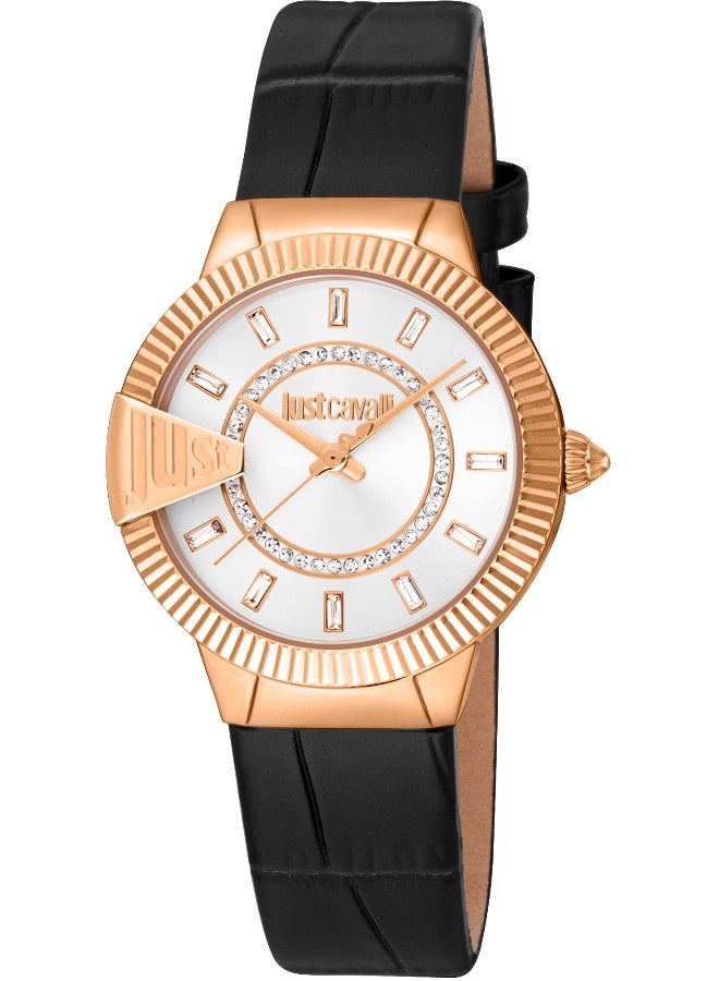Just Cavalli جست كافالي ليدي بونتالي JC1L256L0035 - ساعة جلدية نسائية كوارتز 3 عقارب - Image 1