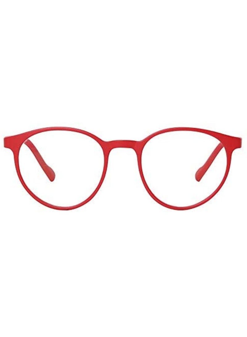Tom Oliver JUNIOR Blue Light Blocking Computer Screen Glasses - Anti Harmful Blue Light, UV, Glare | Protection Eyewear for Children from Digital Screen Time & Home schooling for Boy's & Girl's Age 5 - 12 (Round, Red) - Image 1