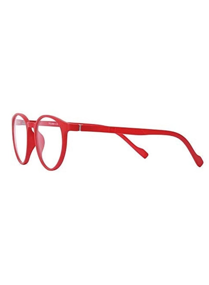 Tom Oliver JUNIOR Blue Light Blocking Computer Screen Glasses - Anti Harmful Blue Light, UV, Glare | Protection Eyewear for Children from Digital Screen Time & Home schooling for Boy's & Girl's Age 5 - 12 (Round, Red) - Image 4