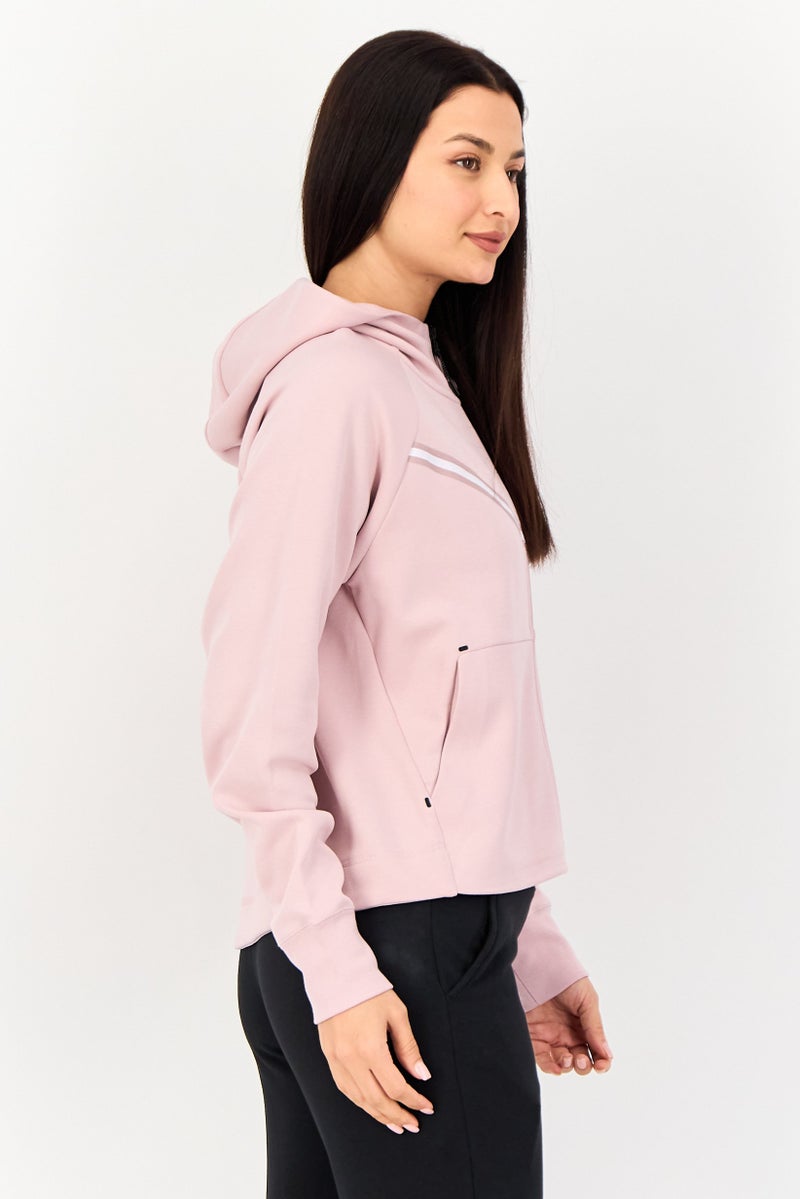 Nike Women Standard Fit Long Sleeve Runner Hoodie, Mauve - Image 4