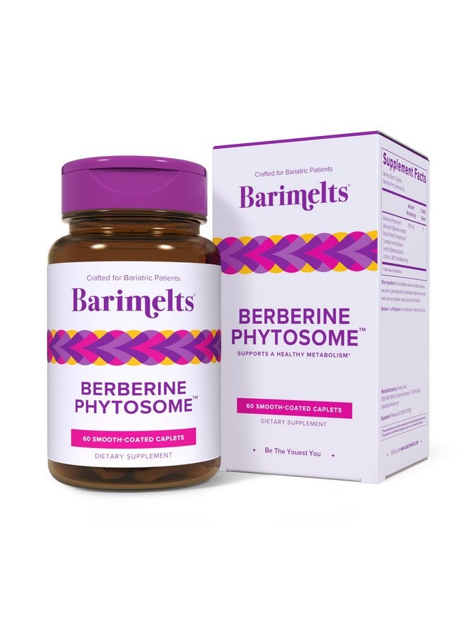 Barimelts Berberine Phytosome 550mg for GLP-1 Users and Bariatric Patients - Metabolism Support - 60 Smooth-Coated Caplets (1-Month Supply) - Image 1