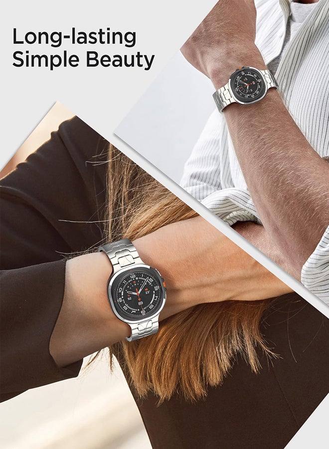 إس كولور سوار سامسونج جالاكسي ووتش 8 كلاسيك | ساعة سامسونج ٤٤ ملم و ٤٠ ملم | سلسلة معصم معدنية بديلة من الفولاذ المقاوم للصدأ - للرجال والنساء - Image 4