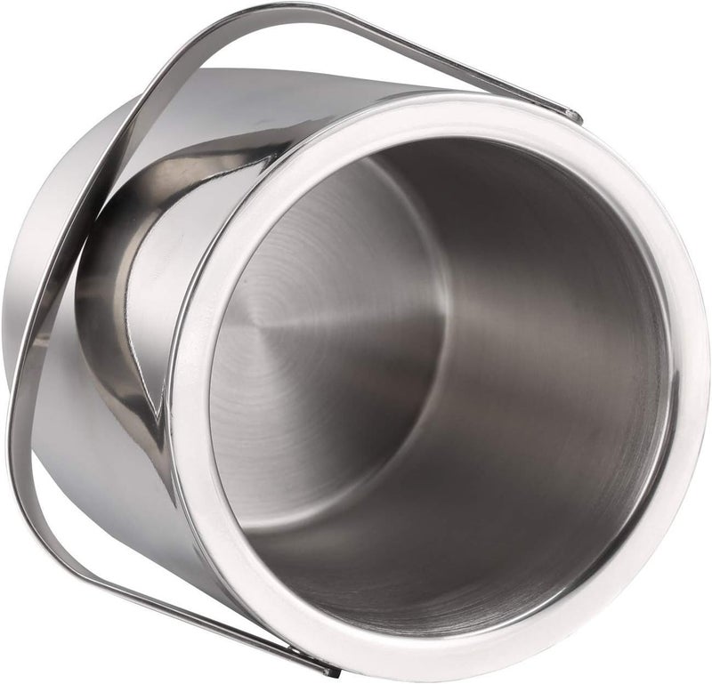 Oban Stainless Steel Silver Double Wall Ice Bucket with Lid - Image 5