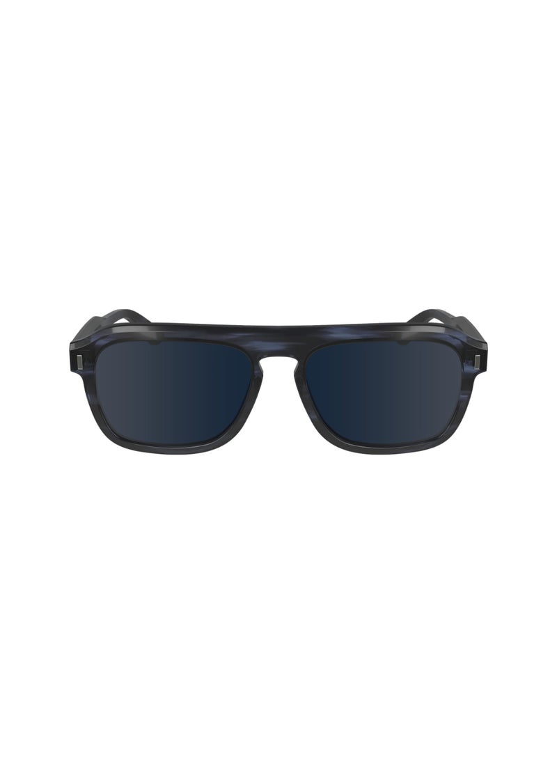 CALVIN KLEIN FULL RIM ACETATE MODIFIED RECTANGLE CALVIN KLEIN SUN CK24504S  5617 (416) STRIPED BLUE  - Image 1