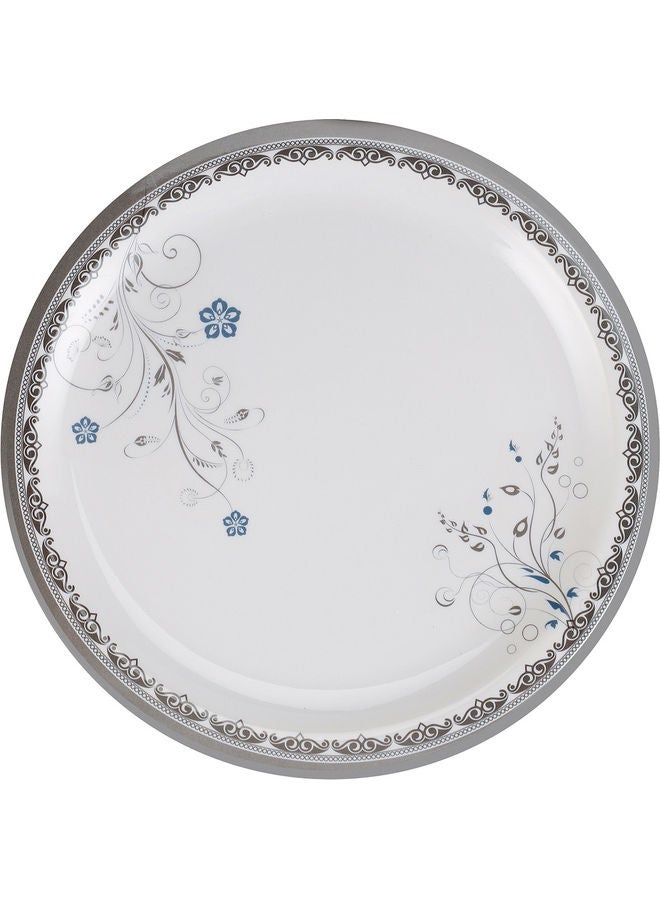 Royalford 11" Round Dinner Plate - Silver Oak White 11inch - Image 4