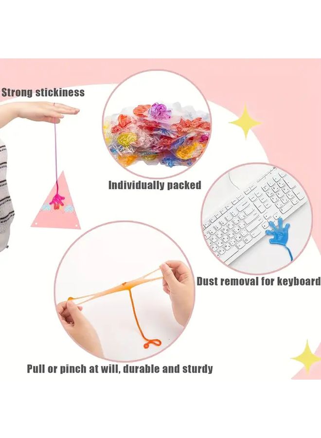 8pcs Glitter Sticky Hands Stretchy Sensory Toys For Kids Party Goodie Bag - Image 5