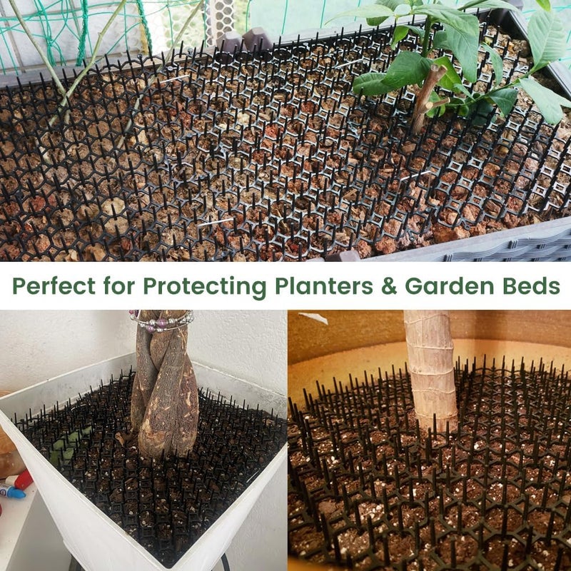 Ley's 12 Pack Cat Deterrent Mat, 6 x 8 in Scat Mat with Spikes, Keep Cats Away from Plants, Indoor Furniture & Outdoor Garden Fence – Pet Repellent Barrier - Image 3