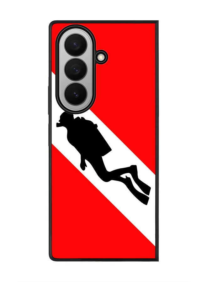 Stylizedd For Samsung Galaxy Z Fold7 Case,Slim fit Camera Protection, Shockproof Thin Phone cover  - Diver Flag