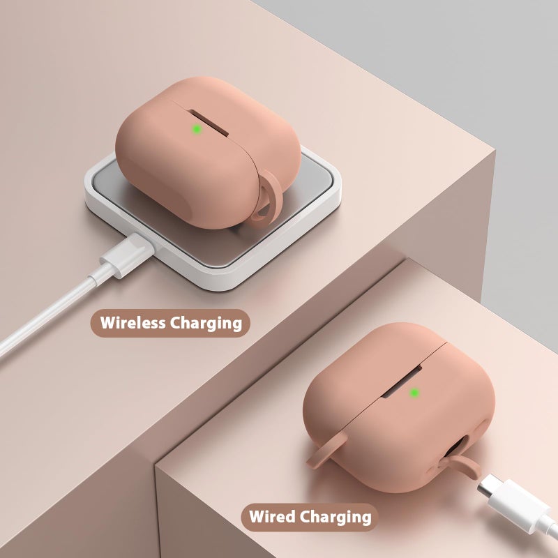 VISOOM Case for Apple Airpods 4 - VISOOM Airpods 4 Cases 2024 Cover Women Anti-Drop Silicone iPods 4 Earbuds Wireless Accessorie Charging Cases Girl Bling Keychain for Airpod iPods 4th Generation - Image 5