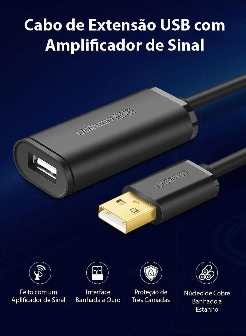 Ugreen USB 2.0 Active Extension Cable with Chipset 25m - - Image 2