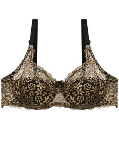 Comfy C D Cup Lace Bra Large Size Women's Underwear Gold Color