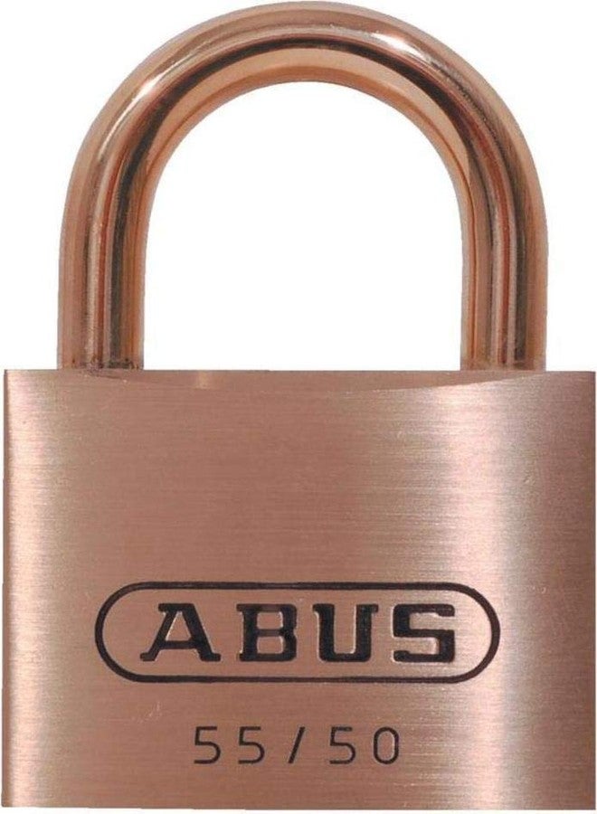 ABUS 55MB/50 Brass Lock with 2 Keys for Outdoor, Storage, Gate, 1.9in (48mm) Wide, Keyed Different - Image 1